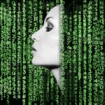 woman, code, matrix